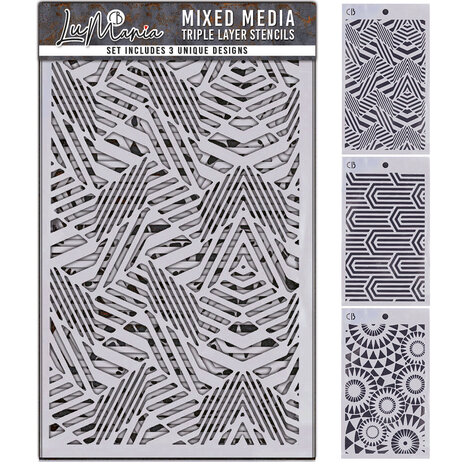 Ciao Bella Stencil Mix Triple Layer Set #003 (MD003) Ciao Bella Stencil Mix Triple Layer Set #003 (MD003)