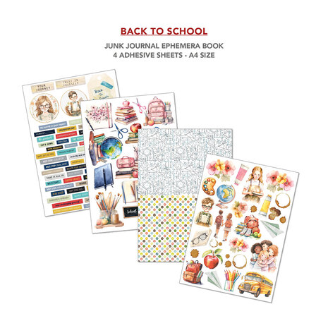 Ciao Bella Back to School A4 Junk Journal Ephemera Book (32pcs) (CBB012)