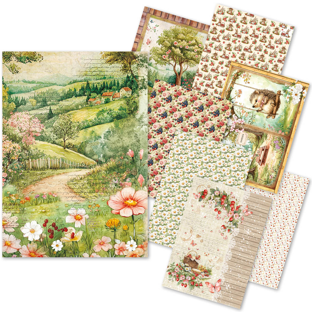 Ciao Bella Woodland Party A5 Rice Paper Mixed (8pcs) (CBRS016)