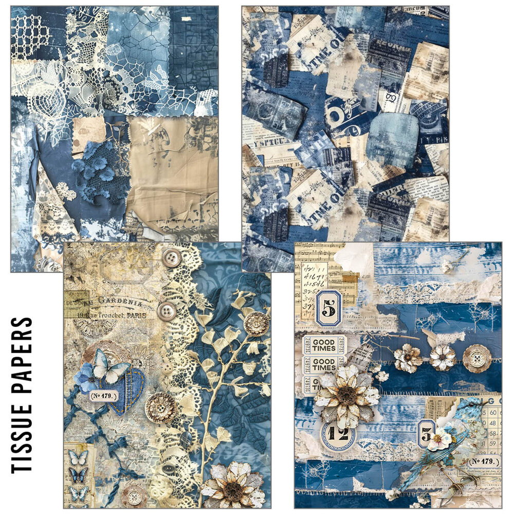 Ciao Bella Urban Blue Denim Craftmix Mixed A5 Paper Pack (8pcs) (MC002) Ciao Bella Urban Blue Denim Craftmix Mixed A5 Paper Pack (8pcs) (MC002)
