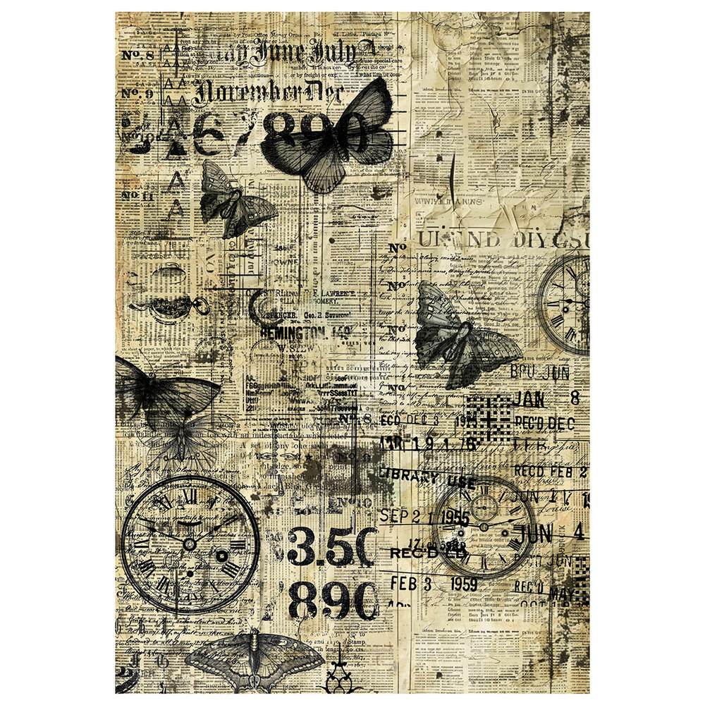 Ciao Bella Time Capsule A4 Mixed Media Rice Paper (4pcs) (MF001)
