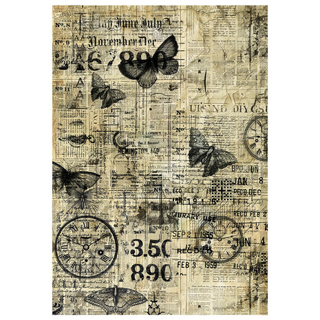 Ciao Bella Time Capsule A4 Mixed Media Rice Paper (4pcs) (MF001)