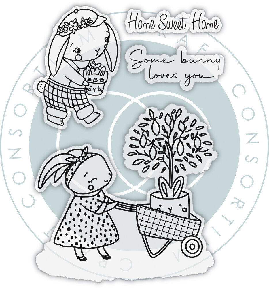 Craft Consortium Amongst the Hedgerow A6 Clear Photopolymer Stamps Bunny (CCSTMP100)