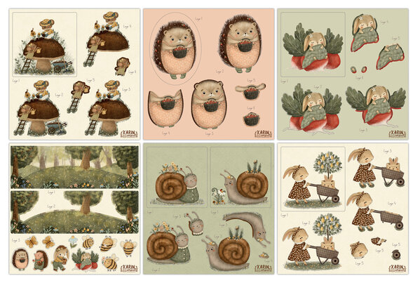 Craft Consortium Amongst the Hedgerow 8x8 Inch 3D Decoupage Paper Pad (CCPPAD048D)