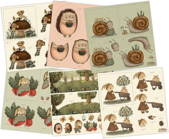 Craft Consortium Amongst the Hedgerow 8x8 Inch 3D Decoupage Paper Pad (CCPPAD048D)