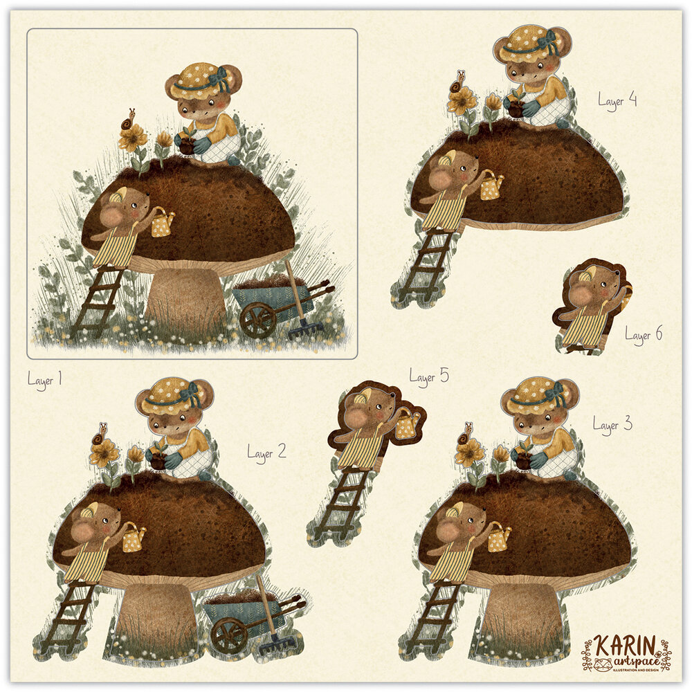 Craft Consortium Amongst the Hedgerow 8x8 Inch 3D Decoupage Paper Pad (CCPPAD048D)