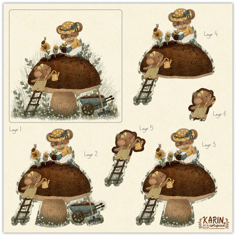 Craft Consortium Amongst the Hedgerow 8x8 Inch 3D Decoupage Paper Pad (CCPPAD048D)