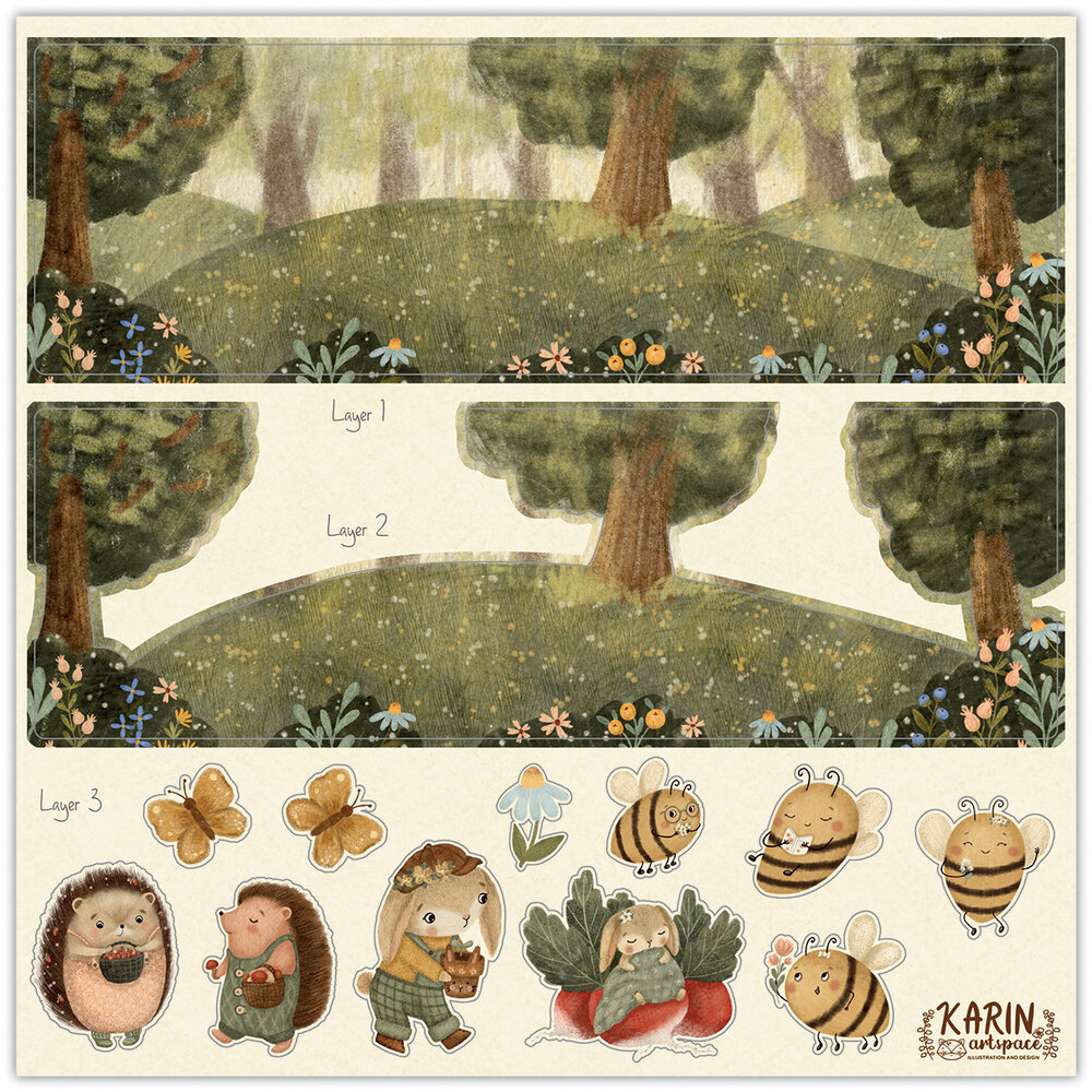 Craft Consortium Amongst the Hedgerow 8x8 Inch 3D Decoupage Paper Pad (CCPPAD048D)