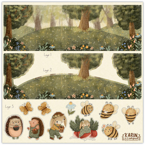 Craft Consortium Amongst the Hedgerow 8x8 Inch 3D Decoupage Paper Pad (CCPPAD048D)