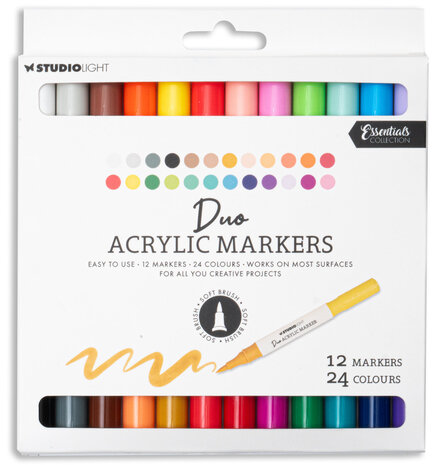 Studio Light Duo Acrylic Markers (12pcs) (SL-CO-MARK33) Studio Light Duo Acrylic Markers (12pcs) (SL-CO-MARK33)