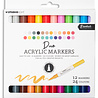Studio Light Duo Acrylic Markers (12pcs) (SL-CO-MARK33) Studio Light Duo Acrylic Markers (12pcs) (SL-CO-MARK33)