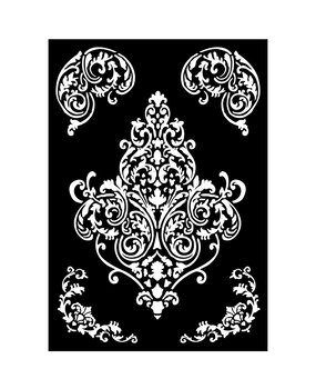 Stamperia Art Stories A3 Big Stencil Frieze and Corners (KSTDA3001)