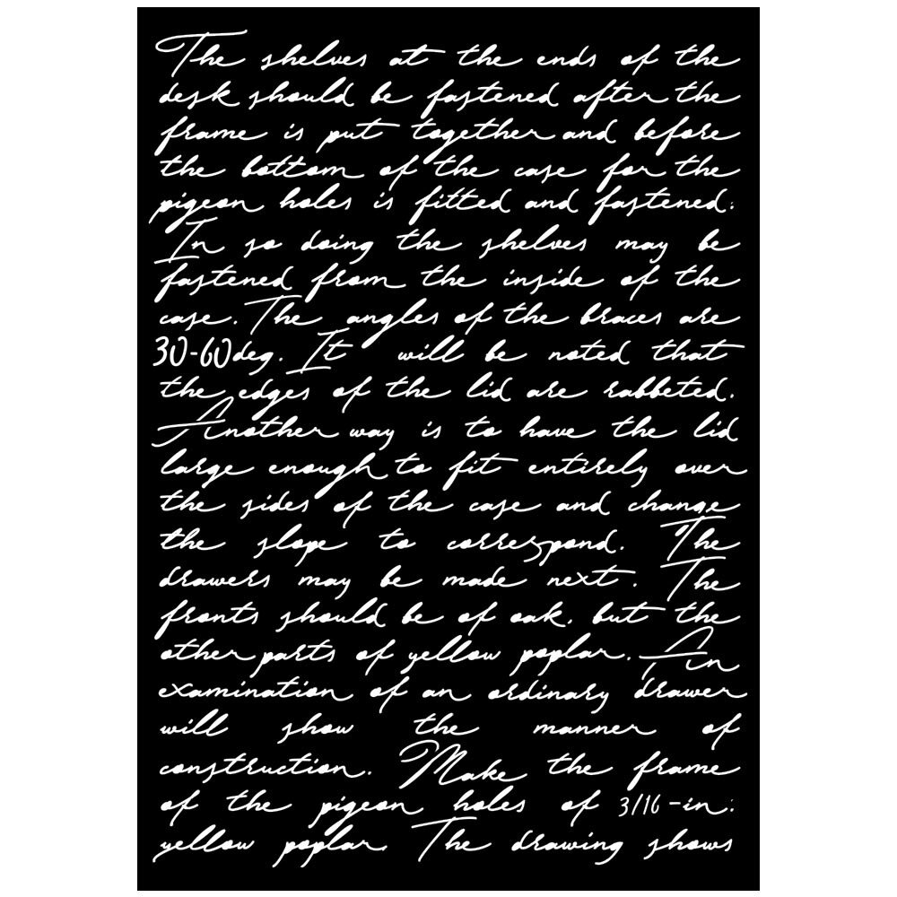 Stamperia Art Stories A3 Big Stencil Writings (KSTDA3005)