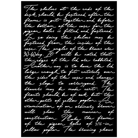 Stamperia Art Stories A3 Big Stencil Writings (KSTDA3005)