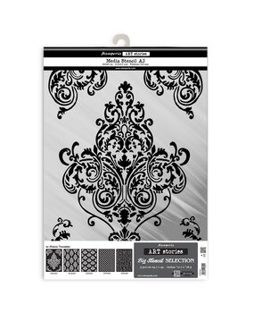 Stamperia Art Stories A3 Big Stencil Selection (5pcs) (KSTDA3X01)