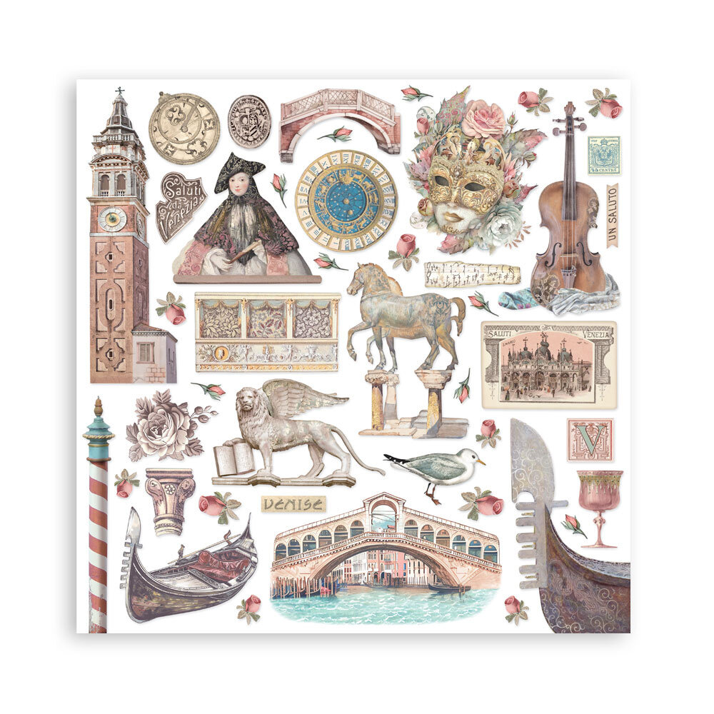 Stamperia Venice City of Art 8x8 Inch Paper Pack (SBBS128) Stamperia Venice City of Art 8x8 Inch Paper Pack (SBBS128)