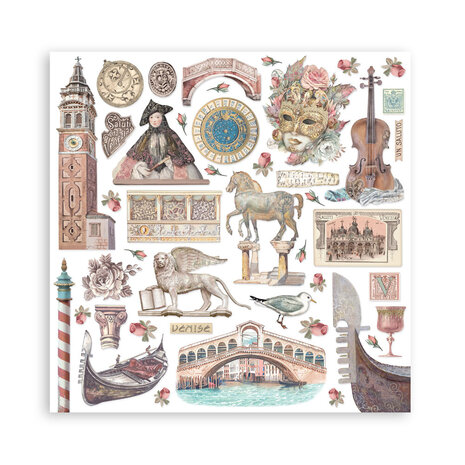 Stamperia Venice City of Art 8x8 Inch Paper Pack (SBBS128) Stamperia Venice City of Art 8x8 Inch Paper Pack (SBBS128)