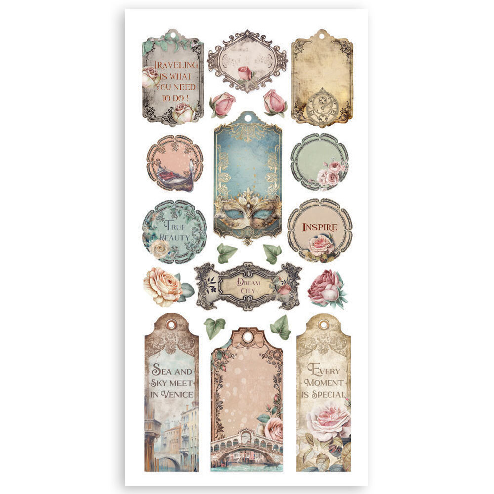 Stamperia Venice City of Art 6x12 Inch Paper Cut-outs (4pcs) (SBBCT14) Stamperia Venice City of Art 6x12 Inch Paper Cut-outs (4pcs) (SBBCT14)