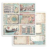 Stamperia Venice City of Art 12x12 Inch Paper Sheet 6 Cards (10pcs) (SBB1077)