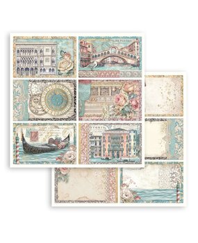 Stamperia Venice City of Art 12x12 Inch Paper Sheet 6 Cards (10pcs) (SBB1077) Stamperia Venice City of Art 12x12 Inch Paper Sheet 6 Cards (10pcs) (SBB1077)