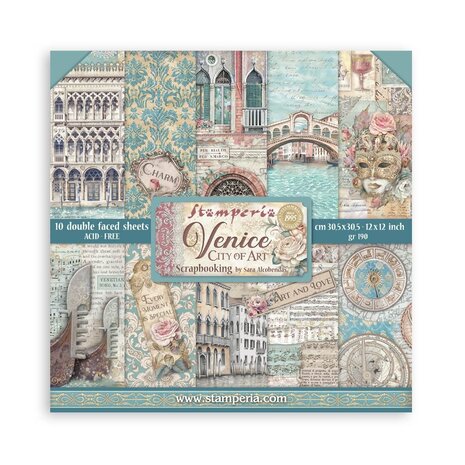 Stamperia Venice City of Art 12x12 Inch Paper Pack (SBBL172) Stamperia Venice City of Art 12x12 Inch Paper Pack (SBBL172)