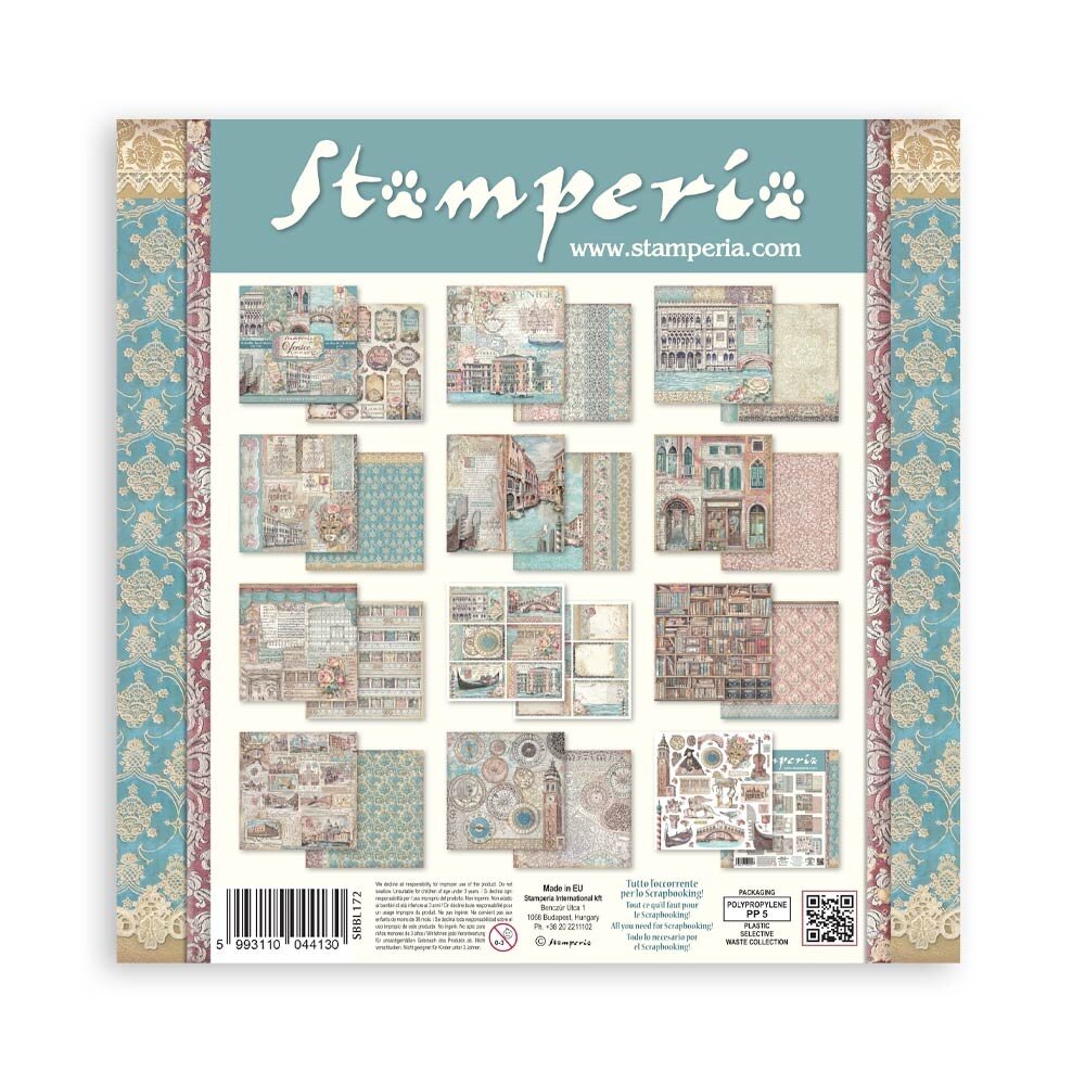 Stamperia Venice City of Art 12x12 Inch Paper Pack (SBBL172) Stamperia Venice City of Art 12x12 Inch Paper Pack (SBBL172)