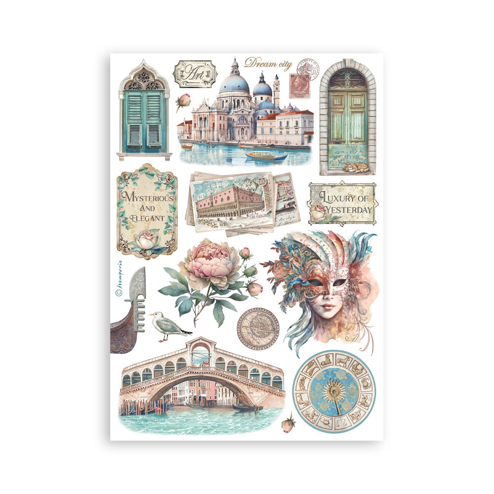 Stamperia Venice City of Art A5 Washi Pad (8pcs) (SBW21) Stamperia Venice City of Art A5 Washi Pad (8pcs) (SBW21)