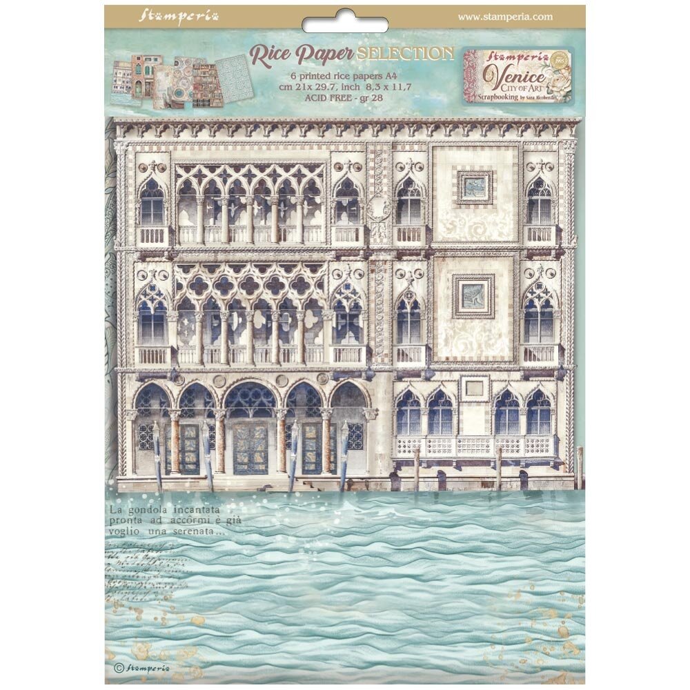Stamperia Venice City of Art A4 Rice Paper Selection (6pcs) (DFSA4XVN) Stamperia Venice City of Art A4 Rice Paper Selection (6pcs) (DFSA4XVN)
