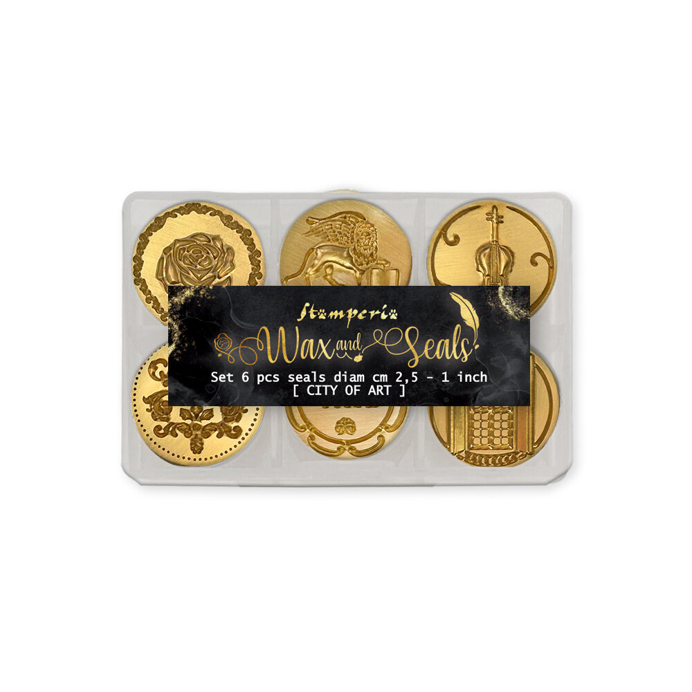 Stamperia Venice City of Art Wax And Seals (6 seals) (WAXSL08) Stamperia Venice City of Art Wax And Seals (6 seals) (WAXSL08)