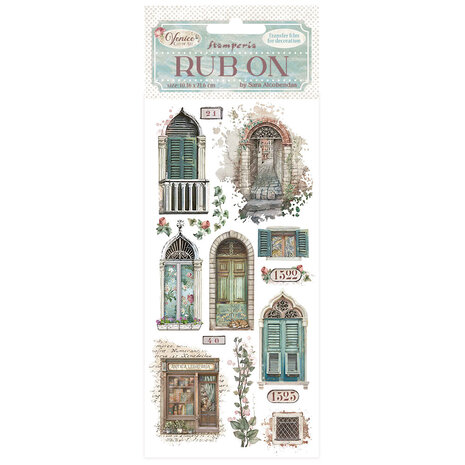 Stamperia Venice City of Art Rub-On 4x8,5 Inch Doors and Windows (DFLRB169) Stamperia Venice City of Art Rub-On 4x8,5 Inch Doors and Windows (DFLRB169)