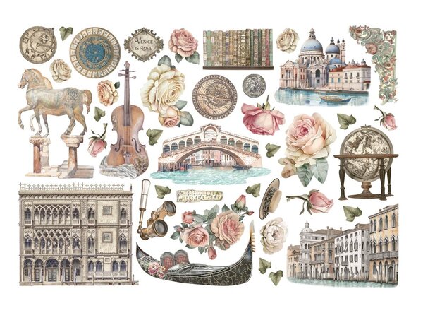 Stamperia Venice City of Art Ephemera (40pcs) (DFLCT65) Stamperia Venice City of Art Ephemera (40pcs) (DFLCT65)