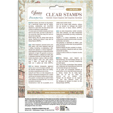 Stamperia Venice City of Art Clear Stamp Elements (WTK222)