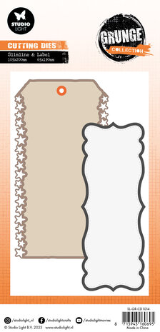 Studio Light Slimline & Label Star Grunge Cutting Die (SL-GR-CD1014) Studio Light Slimline & Label Star Grunge Cutting Die (SL-GR-CD1014)