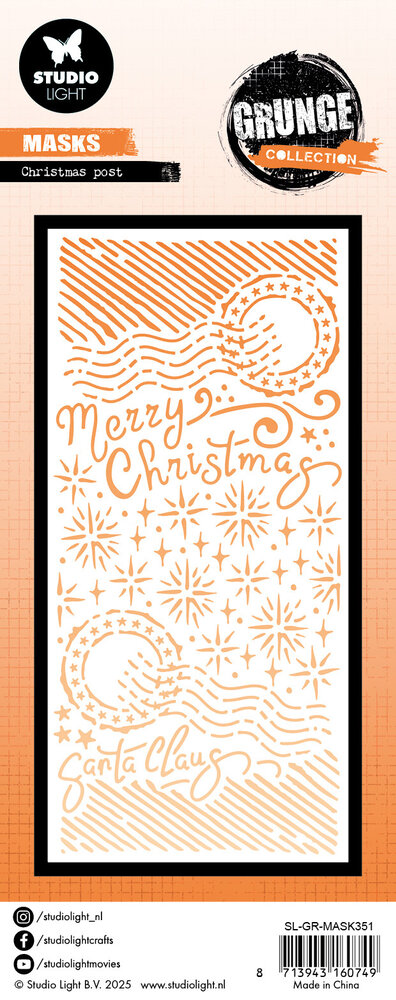 Studio Light Christmas Post Grunge Mask (SL-GR-MASK351) Studio Light Christmas Post Grunge Mask (SL-GR-MASK351)