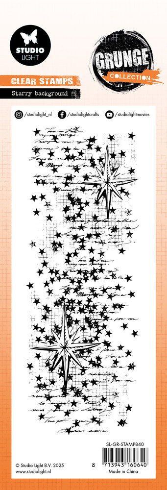 Studio Light Starry Background Grunge Clear Stamp (SL-GR-STAMP840) Studio Light Starry Background Grunge Clear Stamp (SL-GR-STAMP840)