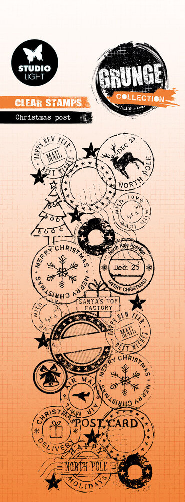 Studio Light Christmas Post Grunge Clear Stamp (SL-GR-STAMP842) Studio Light Christmas Post Grunge Clear Stamp (SL-GR-STAMP842)