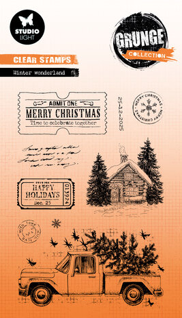 Studio Light Winter Wonderland Grunge Clear Stamp (SL-GR-STAMP844) Studio Light Winter Wonderland Grunge Clear Stamp (SL-GR-STAMP844)