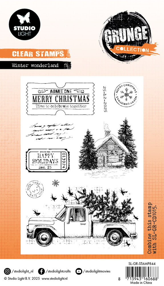 Studio Light Winter Wonderland Grunge Clear Stamp (SL-GR-STAMP844) Studio Light Winter Wonderland Grunge Clear Stamp (SL-GR-STAMP844)