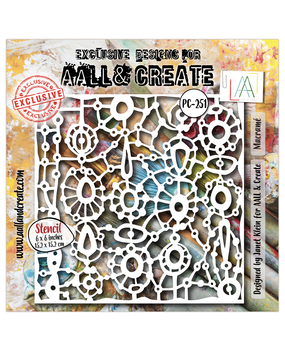 Aall and Create Retro Revival 6x6 Inch Stencil Macramé (AALL-PC-251)