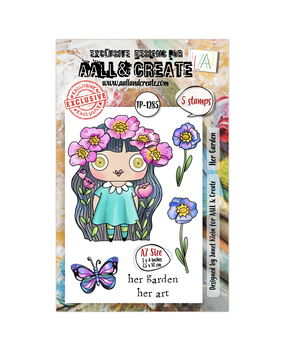 Aall and Create A Year in Bloom A7 Stamp Set Her Garden (AALL-TP-1285)