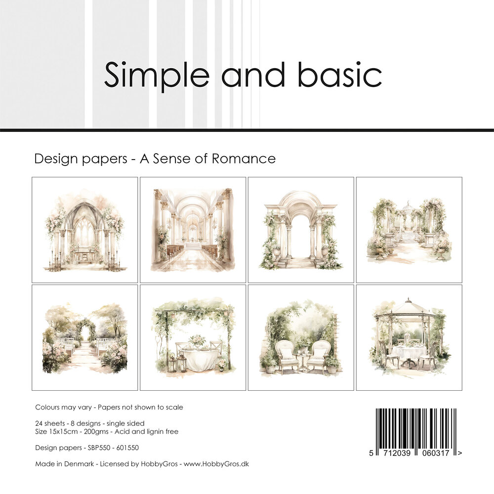 Simple and Basic A Sense of Romance 6x6 Inch Paper Pack (SBP550)