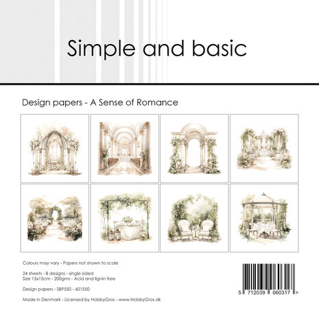 Simple and Basic A Sense of Romance 6x6 Inch Paper Pack (SBP550)