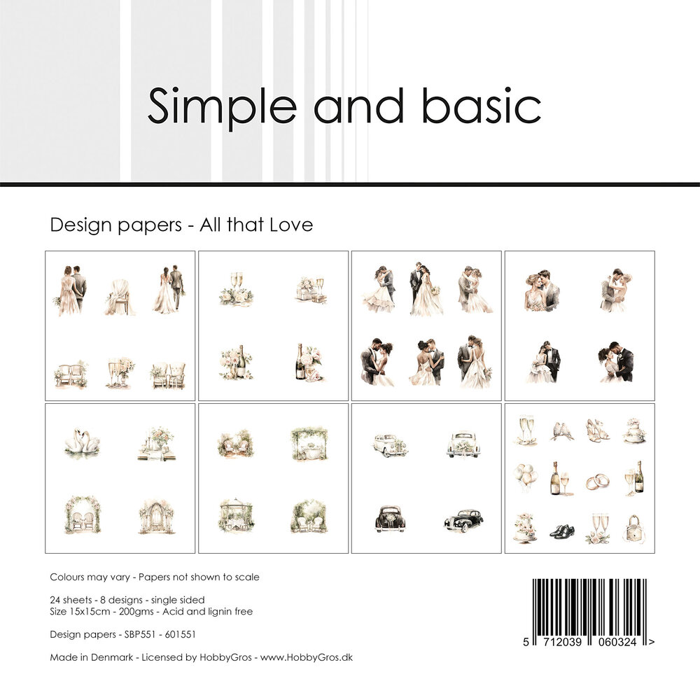 Simple and Basic All that Love 6x6 Inch Paper Pack (SBP551)