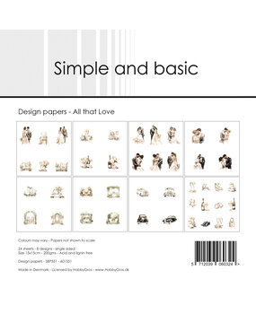 Simple and Basic All that Love 6x6 Inch Paper Pack (SBP551)