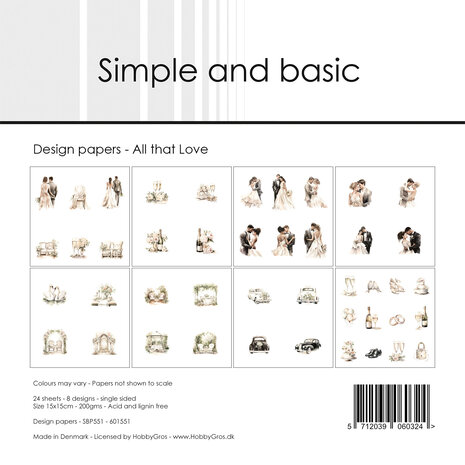 Simple and Basic All that Love 6x6 Inch Paper Pack (SBP551)