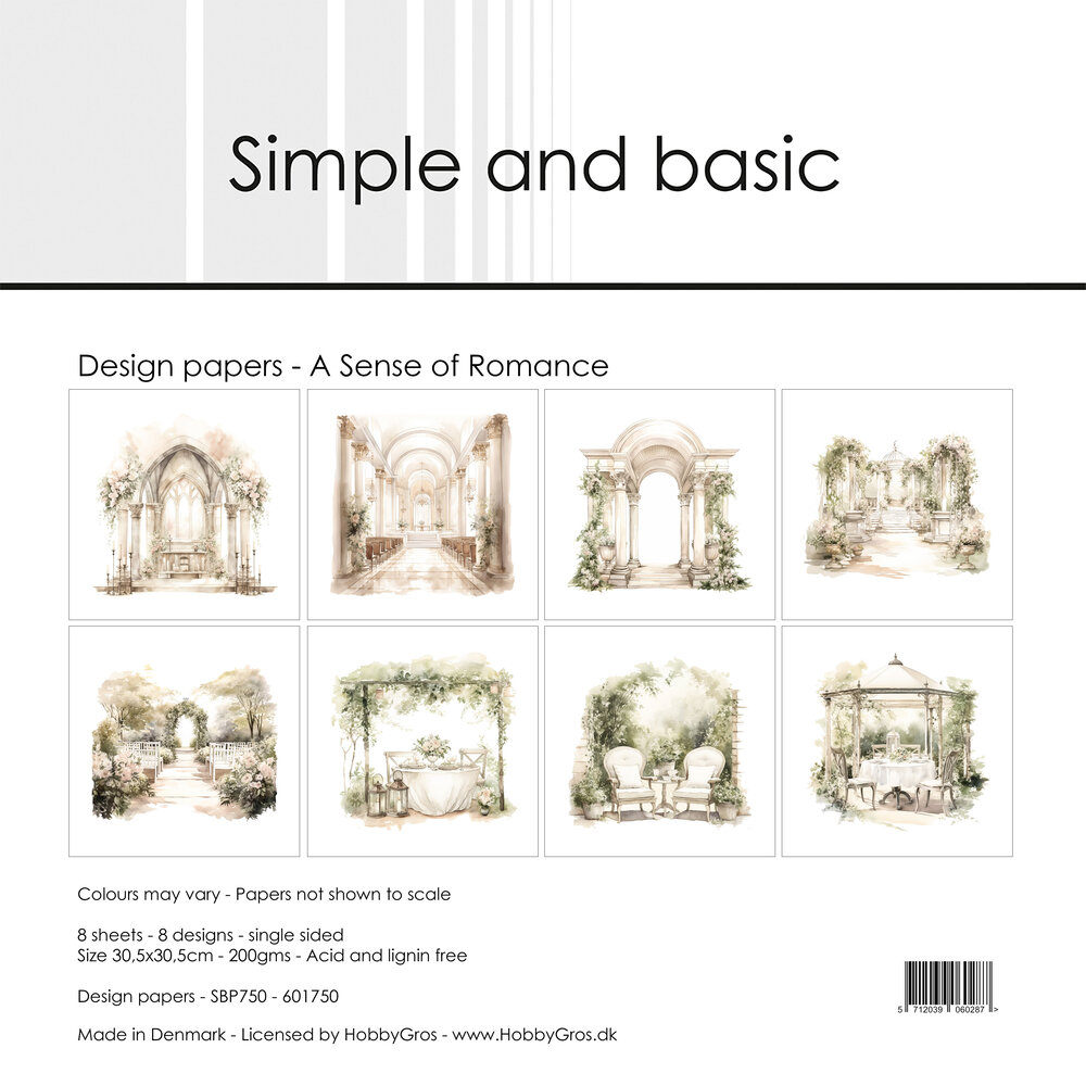 Simple and Basic A Sense of Romance 12x12 Inch Paper Pack (SBP750) Simple and Basic A Sense of Romance 12x12 Inch Paper Pack (SBP750)