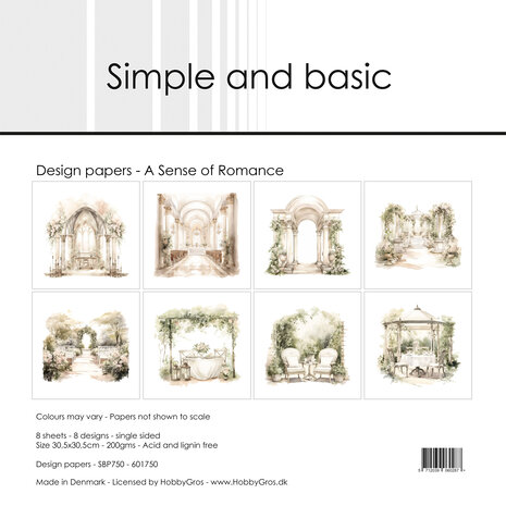 Simple and Basic A Sense of Romance 12x12 Inch Paper Pack (SBP750) Simple and Basic A Sense of Romance 12x12 Inch Paper Pack (SBP750)