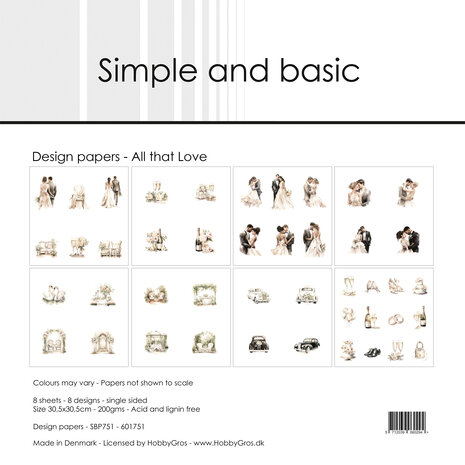 Simple and Basic All that Love 12x12 Inch Paper Pack (SBP751) Simple and Basic All that Love 12x12 Inch Paper Pack (SBP751)