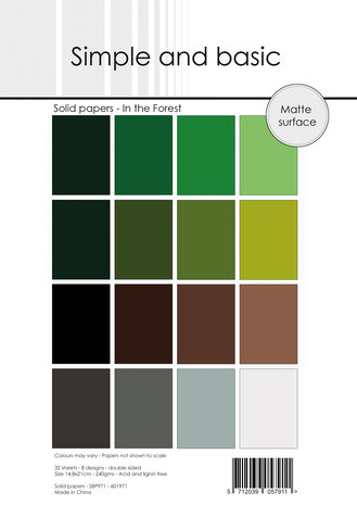 Simple and Basic In the Forest A5 Solid Papers (SBP971) Simple and Basic In the Forest A5 Solid Papers (SBP971)
