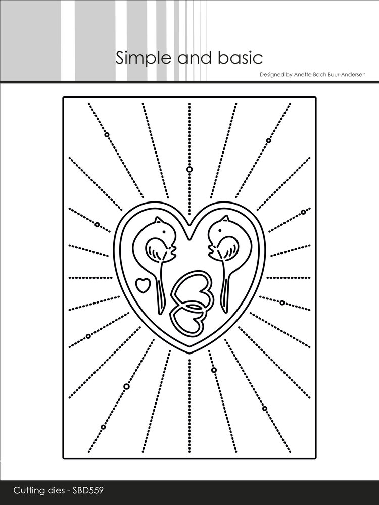 Simple and Basic Heart Rays A6 Dies (SBD559)